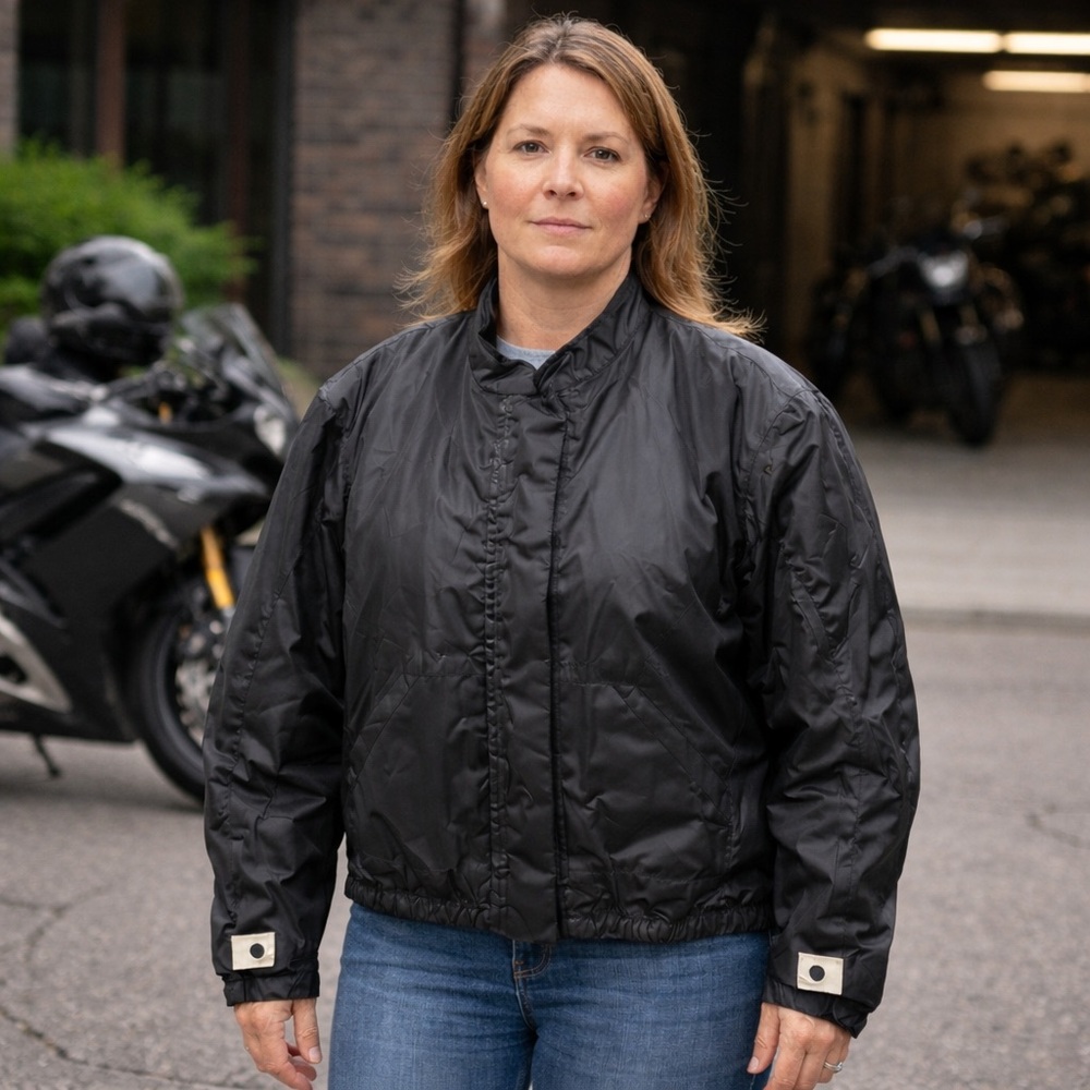 Cortech LRX Air Armored Motorcycle Jacket Women 16 Black Quilted‎ Moto
